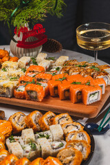 sushi set on the table