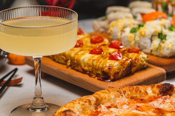 sushi set on the table