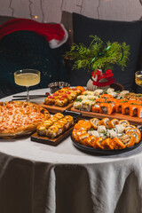 sushi set on the table