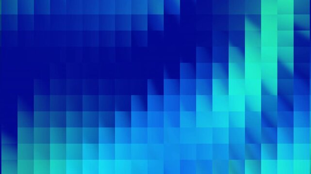 Pixelated abstract image of blue and green hues, suitable for technology backgrounds, digital art projects, and modern graphic designs.