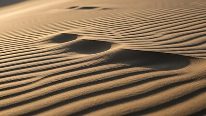 Macro Closeup of Dry Sand Wind Patterns, Abstract Natural Grain Texture Background
