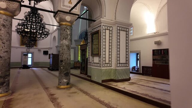 A view from the historic Koca Mustafa Pasha Mosque in Istanbul, Turkey.