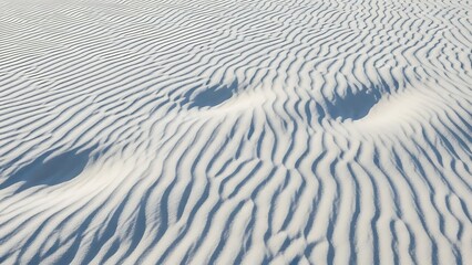 Obraz premium Clean Beach Sand Ripples from Above, Soft Natural Wave Pattern Texture Background 