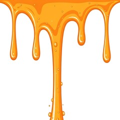 Dripping Caramel Illustration Sweet Topping Background