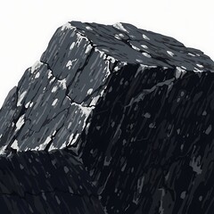 Closeup of rugged mountain peak in natural landscape