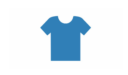 Modern rounded t-shirt icon flat vector illustration for apparel design