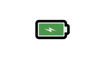 Green battery icon with white lightning bolt symbol