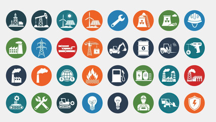 Collection of Various Industry Related Icons.