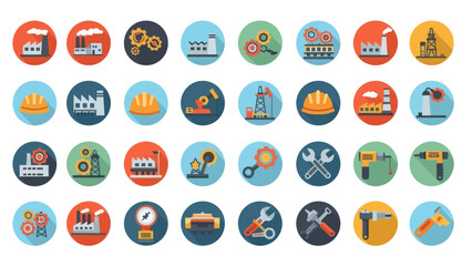 Collection of Various Industry Related Icons.