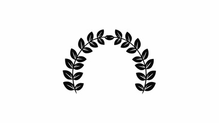 Black Laurel Wreath Arch Graphic Element.
