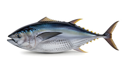 Obraz premium Fresh Raw Tuna Fish Isolated on White Studio Background