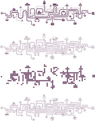 Simple logistics and transportation flowchart with various modes of transport