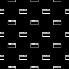 Hello my name is tag seamless pattern isolated on black background