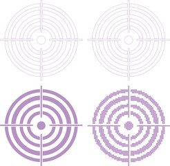 Purple Target Practice Aiming Bullseye Graphic Design Elements