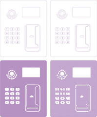 Various designs of electronic door locks with keypads and card readers