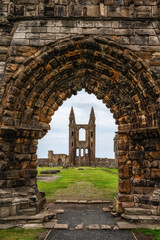 Fototapeta premium Tower and door of St Andrews Abbey.