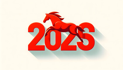 2026년 붉은말의 해 일러스트