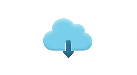 A cloud icon with a download arrow pointing downwards