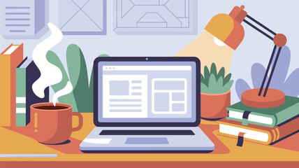 vector illustration of a laptop with tools