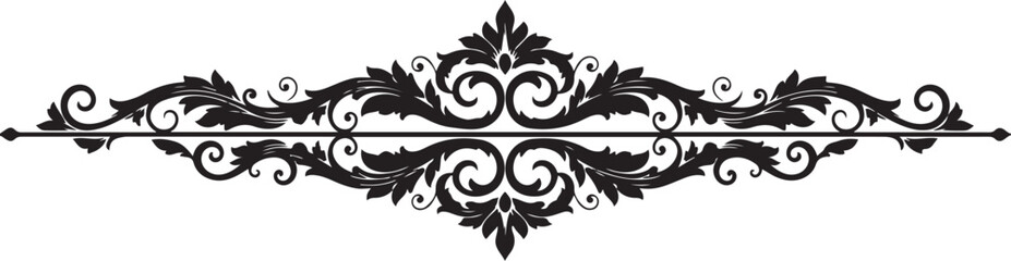 Elegant Vintage Floral Ornamental Divider &ndash; Luxury Classic Scroll Design
