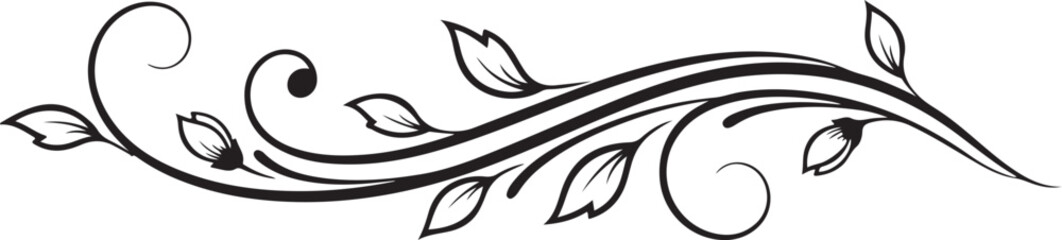 Elegant Vintage Floral Ornamental Divider &ndash; Luxury Classic Scroll Design