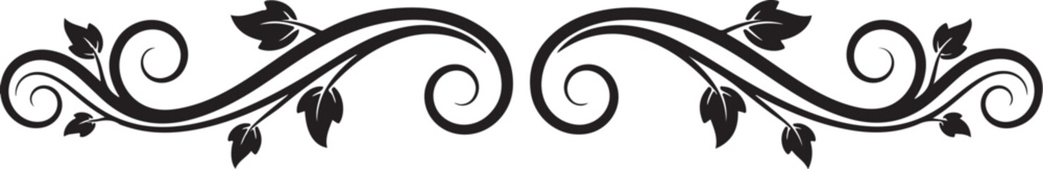 Elegant Vintage Floral Ornamental Divider &ndash; Luxury Classic Scroll Design