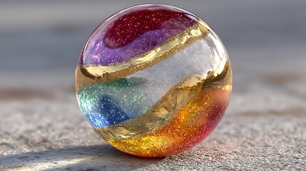 Glass marble on reflective surface minimal composition images