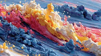 Vibrant liquid paint splashes abstract background images
