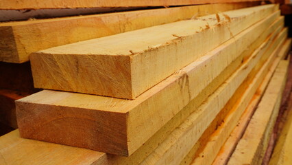 Yellow Sawn Wood Plank