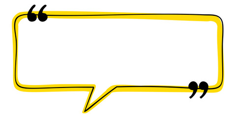 Text box frame set with quotation mark. Vector illustration