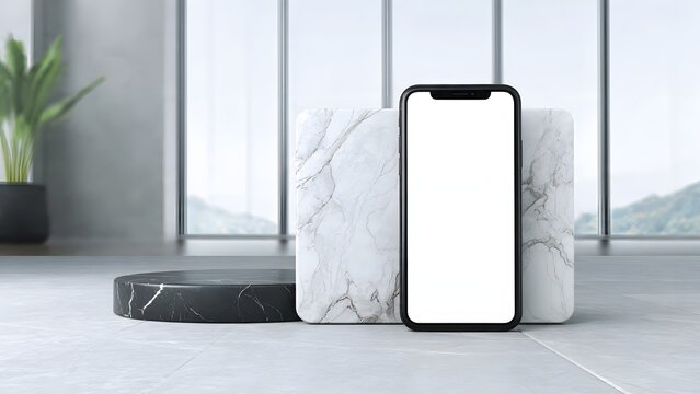 Minimalist iPhone Template - Empty Screen. Ideal for app designers and UI/UX professionals