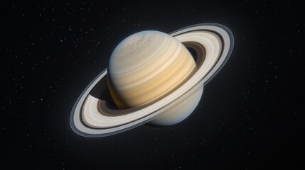Explore the beauty of Saturn in all its glory. The rings shine brightly in the dark cosmos. A stunning visualization of our solar system. Generative AI