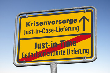 wegweiser, Lieferung; Just in Case statt Just in Time