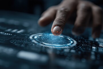 Analyst detects threats using modern interface in cybersecurity operations with focus on data integrity and network defense