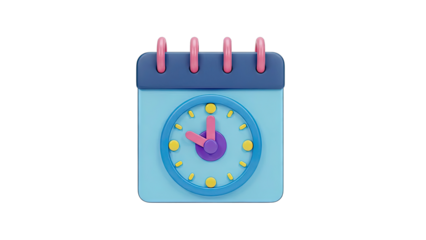 3D Calendar and Clock Icon