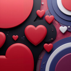 Romantic Seamless Heart Background for Textiles and Design