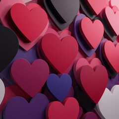 seamless pattern with hearts