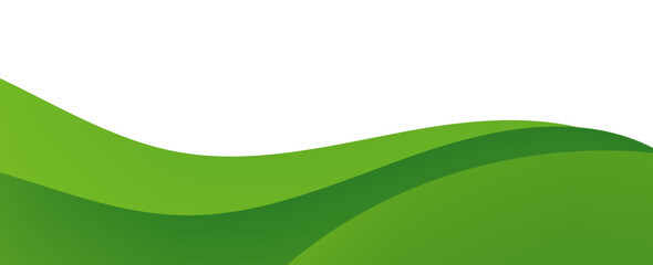 Fototapeta premium Abstract Green Layered Wave Background with Clean White Space. Modern concept for graphic design, background, web design, poster, banner, book, slideshow.