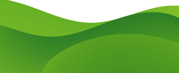 Fototapeta premium Abstract Green Layered Wave Background with Clean White Space. Modern creative trendy design in vector illustration