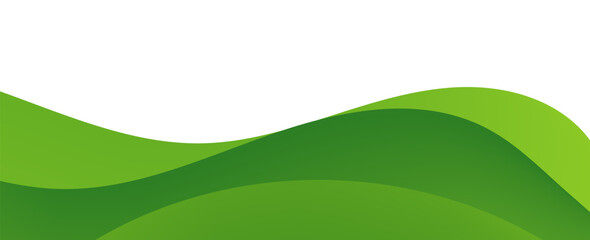 Fototapeta premium Abstract Green Layered Wave Background with Clean White Space. Modern Trendy design in Vector Illustration
