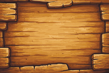 Wooden Vector Cartoon Texture for Game Assets