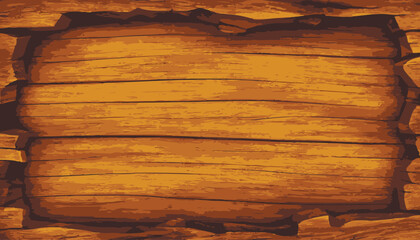 Wooden Vector Cartoon Texture for Game Assets