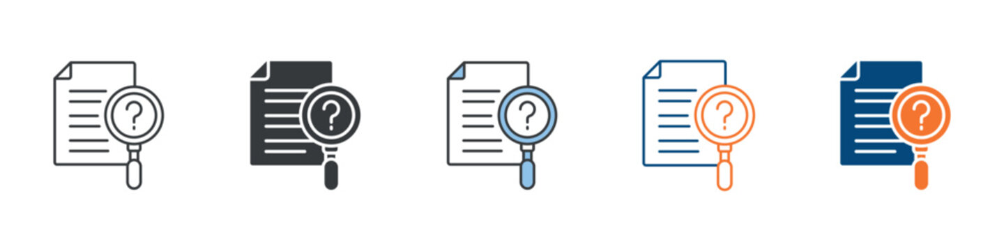 Curiosity Icon Set Multiple Style Collection 