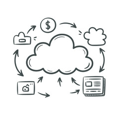 Cloud Computing and Digital Network Information Flow