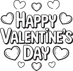 Happy birthday card design featuring a heart symbol and vector alphabet font for a holiday celebration business sale sticker