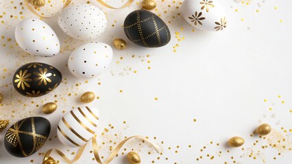 Golden Easter Eggs Concept Banner - 8