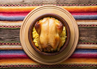 Roasted Chicken with Rice for Restaurant Branding and Culinary Advertising