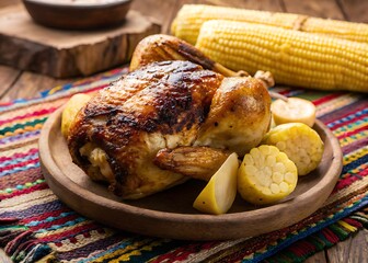 Roasted Chicken with Sides for Restaurant Branding and Food Advertising
