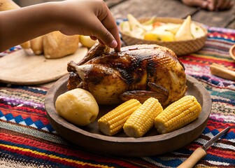 Roasted Chicken Meal for Restaurant Branding and Food Marketing Campaigns