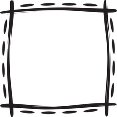 Hand Drawn Messy Brush Border Frame